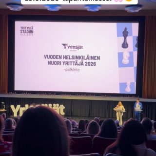 🇫🇮 Kävin osallistumassa Yritystä Stadiin-tapahtumaan 😊 Oli kiva kuunnella puheenvuoroja, tavata yrittäjiä ja vaihtaa ajatuksia päivän aikana 🌸

Kiitos inspiroivista puheenvuoroista Toni Lähteelle, Noora Hautakankaalle, Elisabet Lahdelle ja Johannes Hattuselle 👏

ISOT onnittelut Vera Nettebrockille vuoden helsinkiläinen nuori yrittäjä -tunnustuksesta 🌸👏 Veloide Lifestyle Oy 🤩 @veloidecom 

…

🇬🇧 I attended the Yritystä Stadiin event 😊 It was great to listen to the talks, meet other entrepreneurs and exchange thoughts throughout the day 🌸

Thank you for the inspiring talks by Toni Lähde, Noora Hautakangas, Elisabet Lahti and Johannes Hattunen 👏

BIG congratulations to Vera Nettebrock for being awarded Young Entrepreneur of the Year in Helsinki 🌸👏 congratulations Veloide Lifestyle Oy 🤩

…

🇸🇪 Jag deltog i evenemanget Yritystä Stadiin 😊 Det var roligt att lyssna på föreläsningarna, träffa andra företagare och utbyta tankar under dagen 🌸

Tack för inspirerande tal av Toni Lähde, Noora Hautakangas, Elisabet Lahti och Johannes Hattunen 👏

STORT grattis till Vera Nettebrock som årets unga företagare i Helsingfors 🌸👏 grattis Veloide Lifestyle Oy 🤩

#YritystäStadiin #nytstudioon #valokuvaaja #helsinki #yrittäjä