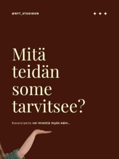 🇫🇮 Yksi tapa hahmottaa, millaista kuvamateriaalia tarvitset.

Ajattele, mitä somesisältöä voisit tarvita.

Älä aloita miettimällä, mitä pitäisi kuvata.

Aloita tästä:
→ Mitä haluat kertoa? 
→ Mitä haluat näyttää? 
→ Mitä haluat julkaista? 
→ Mitä haluaisit julkaista, mutta sopivaa kuvaa ei ole?

Ja sitten:
Millainen kuva tai video auttaisi kertomaan sen?

…

🇬🇧 One way to work out what sort of images you need.

Think about what sort of social media content you might need.

Don’t start by thinking about
what you should photograph.

Start here:
→ What do you want to say?
→ What do you want to show?
→ What do you want to post?
→ What would you like to post, but don’t have a suitable image for?

And then:
What sort of photo or video would help you convey that?

…

🇸🇪 Ett sätt att få en uppfattning om vilken typ av bildmaterial du behöver.

Fundera på vilket innehåll du kan behöva för sociala medier.

Börja inte med att fundera på
vad du borde fotografera.

Börja här:
→ Vad vill du berätta?
→ Vad vill du visa?
→ Vad vill du publicera?
→ Vad skulle du vilja publicera, men saknar en passande bild till?

Och sedan:
Vilken typ av bild eller video skulle hjälpa dig att förmedla det?

#nytstudioon #valokuvaaja #yrityskuvaus #helsinki #vinkki